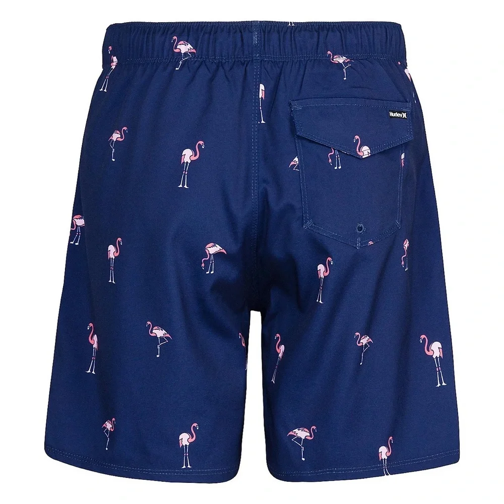 🦩 Hurley Boys’ “Pool Party” Flamingo Print Pull-On Swim‎ Shorts 🦩